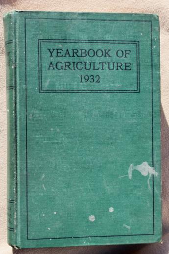 photo of 1932 US Department of Agriculture yearbook, vintage USDA farm year book  #1