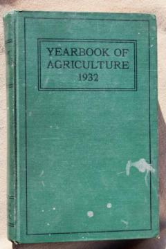 catalog photo of 1932 US Department of Agriculture yearbook, vintage USDA farm year book 