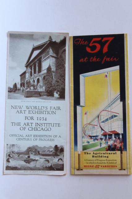 photo of 1933 1934 Century of Progress Chicago World's Fair paper ephemera, brochures #12