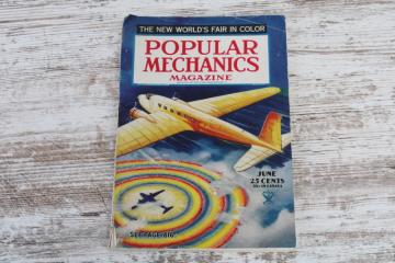 catalog photo of 1934 vintage Popular Mechanics magazine w/ special section New York World's Fair 