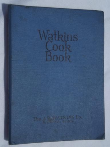 photo of 1938 Watkins Cook Book, depression vintage recipes, old advertising #1