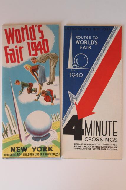 photo of 1939 1940 New York World's Fair paper ephemera, brochures, Futurama booklet etc. #9