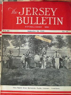 photo of 1939 jersey bulletins, dairy cattle cows pedigrees, ads #3