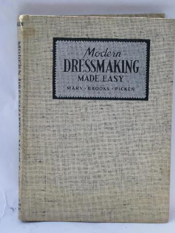 photo of 1940 Mary Brooks Picken / Modern Dressmaking, vintage sewing #1