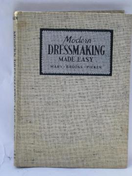 catalog photo of 1940 Mary Brooks Picken / Modern Dressmaking, vintage sewing