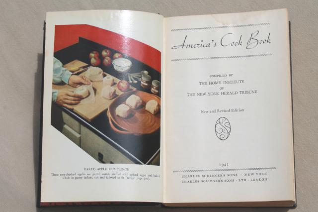 photo of 1940 vintage cook book, America's Cookbook published by the New York Herald #3