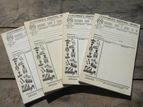 photo of 1940/1950s vintage sign and stencil company advertising order pads w/graphics #1