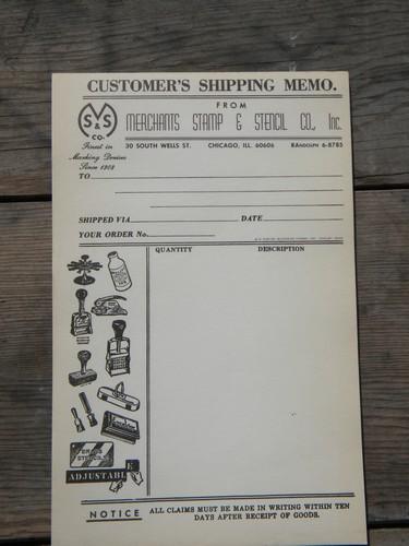 photo of 1940/1950s vintage sign and stencil company advertising order pads w/graphics #2