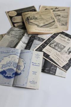 catalog photo of 1940s & 50s vintage catalogs, WonderArt needlework embroidery designs for linens & fancywork 