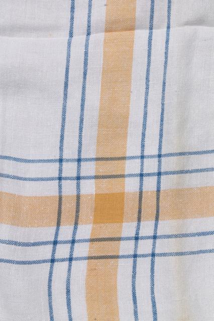 photo of 1940s, 50s, 60s vintage kitchen tablecloths, retro plaids, plaid woven & print fabric #11