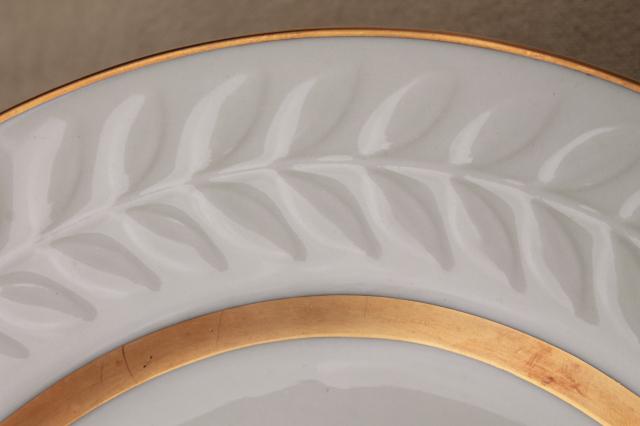 photo of 1940s 50s Theodore Haviland Embassy laurel border china roast meat dripping well serving platter #5