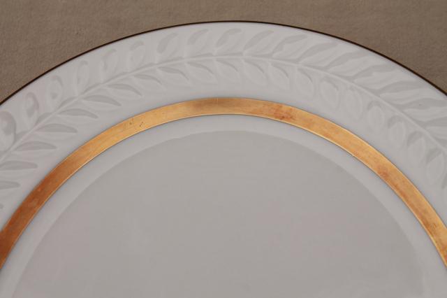 photo of 1940s 50s Theodore Haviland Embassy laurel border china roast meat dripping well serving platter #6