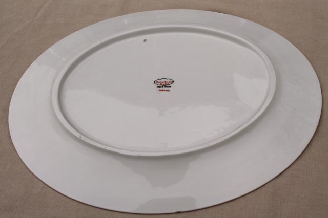 photo of 1940s 50s Theodore Haviland Embassy laurel border china roast meat dripping well serving platter #7