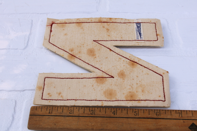 photo of 1940s 50s vintage FFA chenille letter N letterman varsity jacket sew on patch, Anthony Minneapolis label  #3