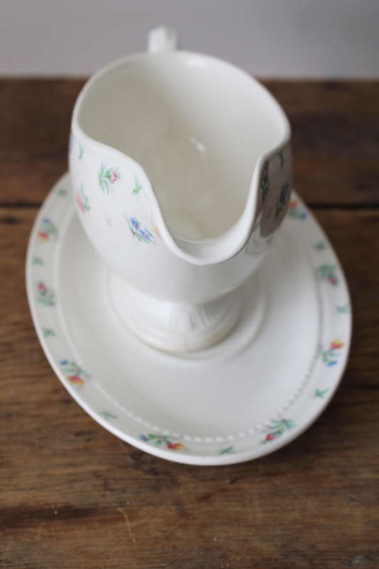 photo of 1940s 50s vintage Monticello Hall China, tiny flowers floral sprig dinnerware, platters & serving bowls  #10