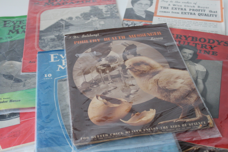 photo of 1940s 50s vintage chicken farm ephemera lot, Mother Miller baby chicks hatchery catalogs, old magazines #7