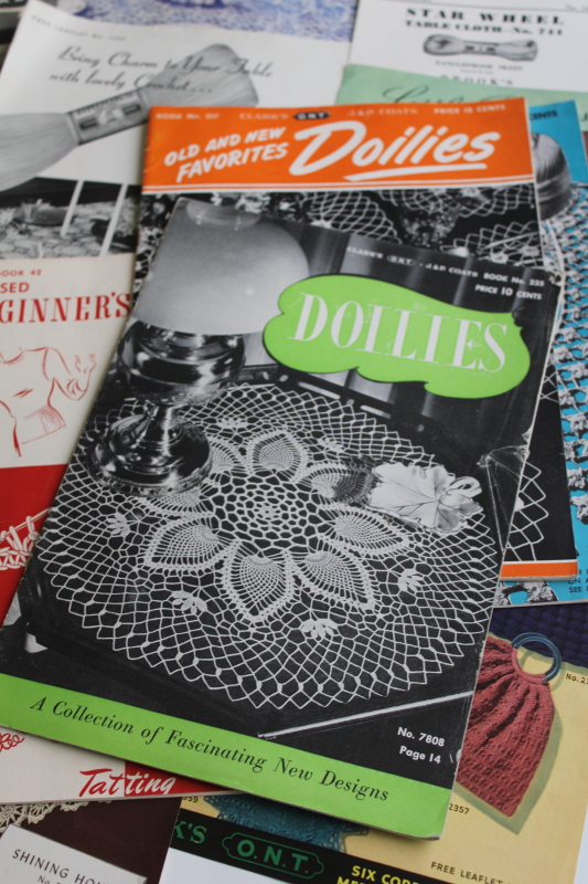 photo of 1940s 50s vintage crochet pattern leaflets booklets lot, Star and Coats & Clark books  #2