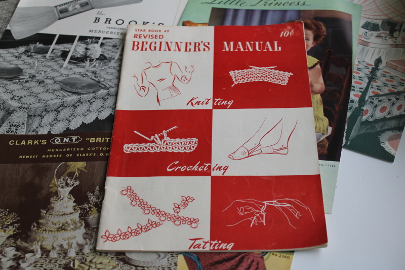 photo of 1940s 50s vintage crochet pattern leaflets booklets lot, Star and Coats & Clark books  #4