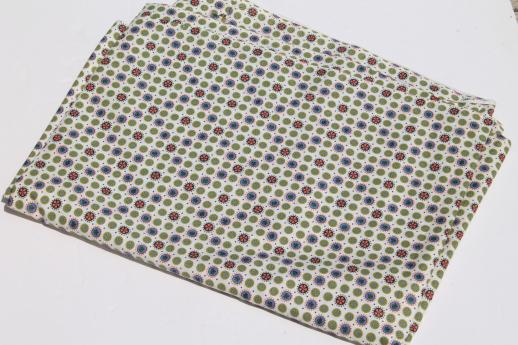 photo of 1940s 50s vintage print cotton fabric lot, 12 yards assorted shirting prints #5