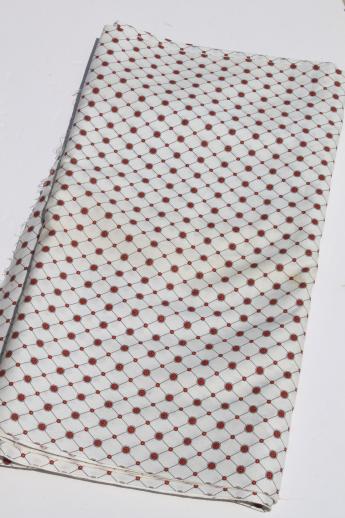 photo of 1940s 50s vintage print cotton fabric lot, 12 yards assorted shirting prints #7