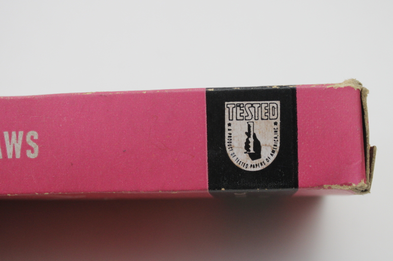 photo of 1940s 50s vintage soda fountain paper straws in original boxes, Sweetheart straws in candy colors  #6