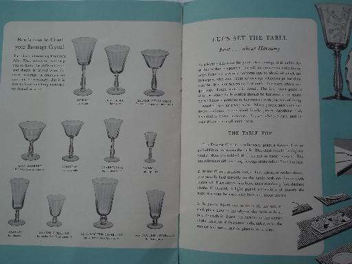 photo of 1940s catalog booklet, vintage Fostoria elegant glass crystal patterns #3