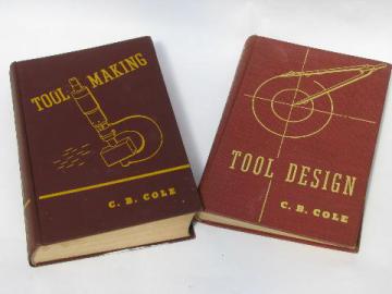 catalog photo of 1940s illustrated technical books machinists tool design & making