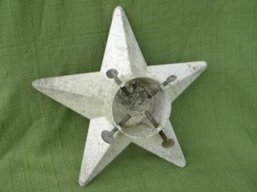 catalog photo of 1940s mid-century vintage aluminum star shaped Christmas tree stand