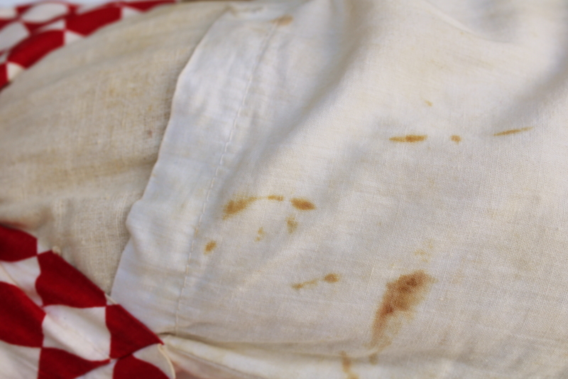 photo of 1940s or 50s vintage red & white cotton Humpty Dumpty stuffed doll, handmade toy nursery rhyme character #5