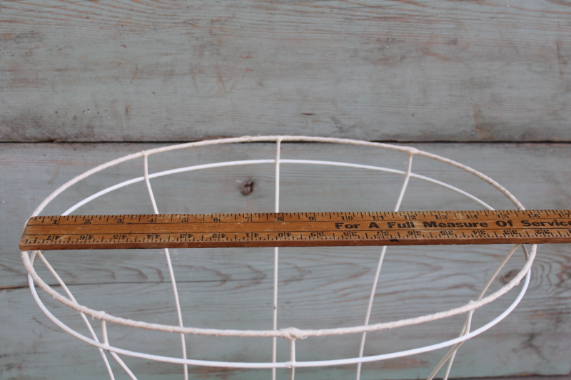 photo of 1940s or 50s vintage wire lamp shade frame, oval lampshade for table lamp #3