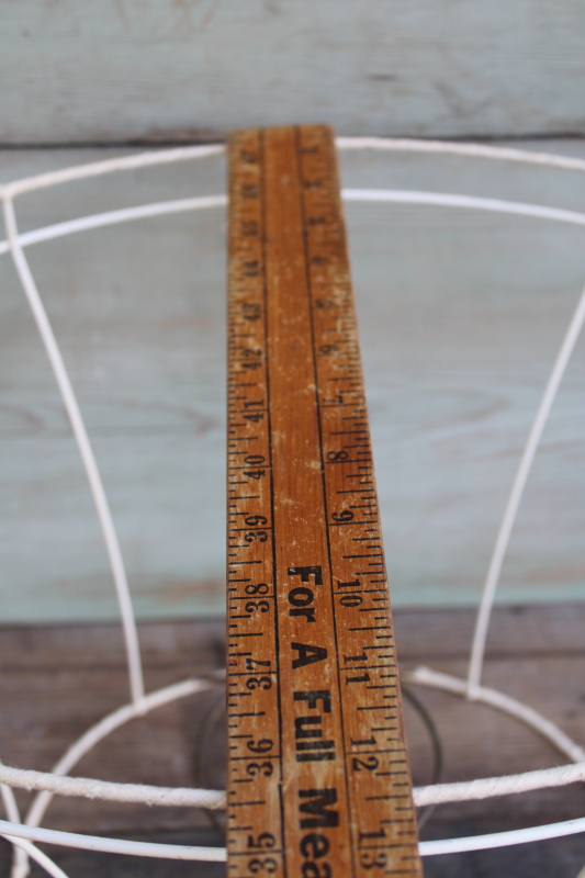 photo of 1940s or 50s vintage wire lamp shade frame, oval lampshade for table lamp #4