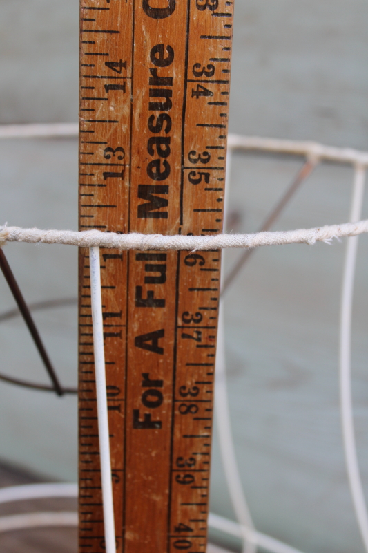 photo of 1940s or 50s vintage wire lamp shade frame, oval lampshade for table lamp #8