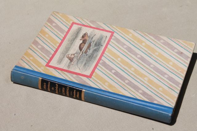 photo of 1940s vintage Alice in Wonderland special edition book color Tenniel illustrations #1