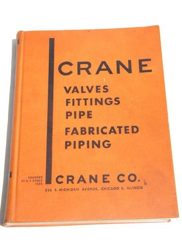 photo of 1940s vintage Crane plumbing supply catalog w/tools, asbestos advertising #2