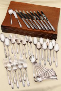 catalog photo of 1940s vintage Exquisite silverplate flatware set, service for Wm Rogers International Silver