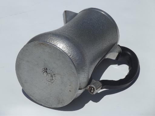 photo of 1940s vintage Guardian Service aluminum coffee pot w/ metal lid #5