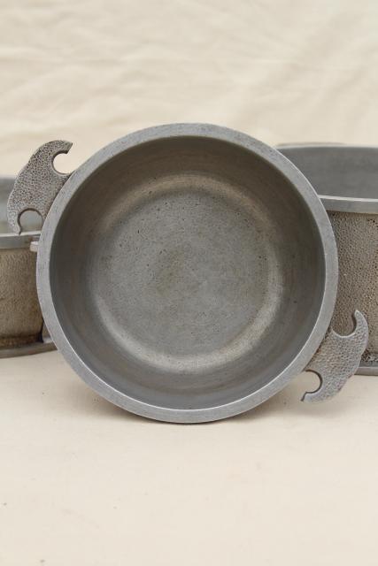 photo of 1940s vintage Guardian Service ware aluminum cookware dutch oven pots and pans stack #11
