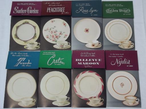 photo of 1940s vintage Lenox china patterns catalog leaflets lot and booklet #4