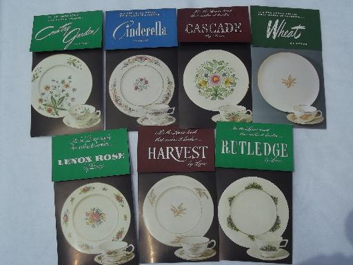 photo of 1940s vintage Lenox china patterns catalog leaflets lot and booklet #6