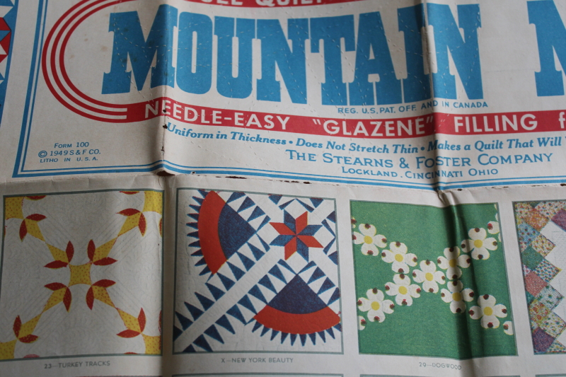 photo of 1940s vintage Mountain Mist quilt patterns & quilting stitching templates lot  #17