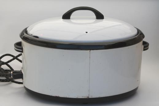 photo of 1940s vintage Nesco roaster oval slow cooker w/ instruction manual recipes #9