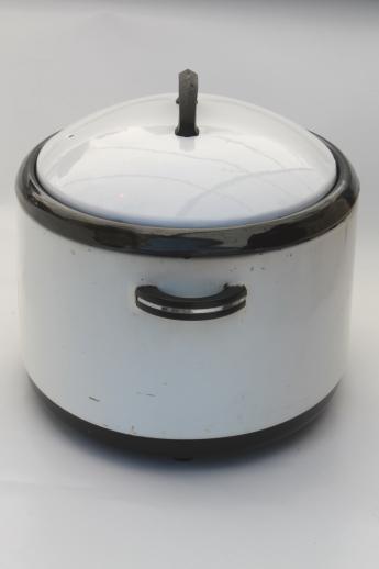 photo of 1940s vintage Nesco roaster oval slow cooker w/ instruction manual recipes #10