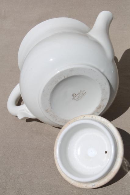 photo of 1940s vintage Porcelier china teapot or coffee pot, sailboats sailing  #8