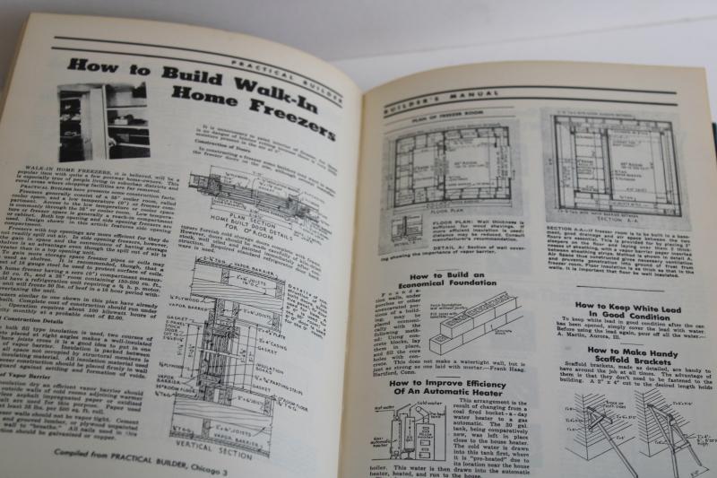photo of 1940s vintage Practical Builder how to manual DIY building repair construction #3