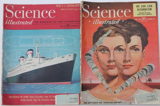 photo of 1940s vintage Science Illustrated magazine lot, popular scientific magazines #4