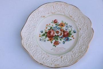 catalog photo of 1940s vintage Sovereign Canada British Empire Made china plate advertising Dewberry Alberta