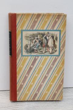 catalog photo of 1940s vintage Through the Looking Glass Tenniel illustrations Lewis Carroll Alice w/ art cover