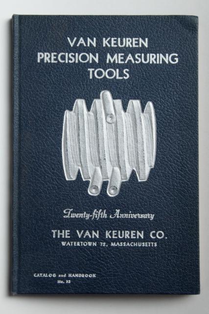 photo of 1940s vintage Van Keuren industrial catalog, machinist's precision measuring tools #1