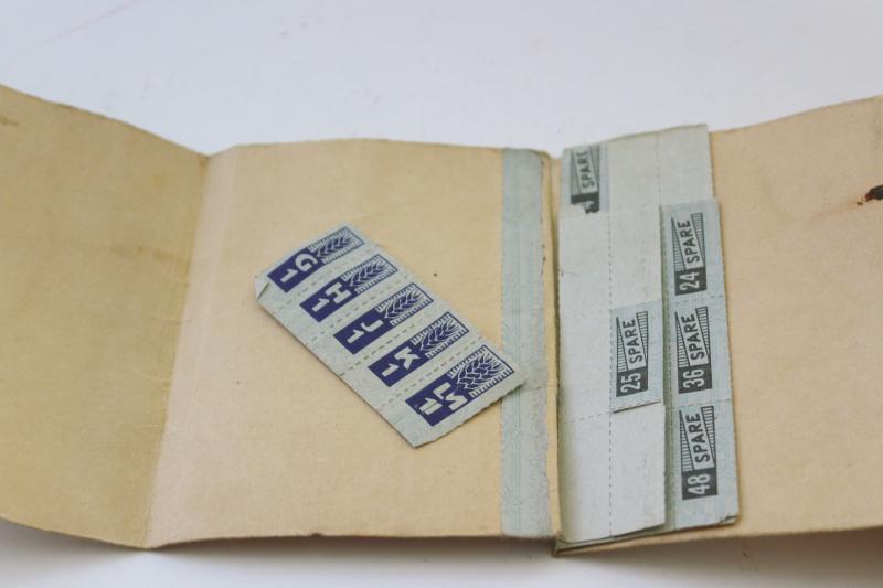 photo of 1940s vintage WWII War Ration Stamp books & stamps World War 2 Racine Wisconsin #7