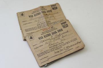 1940s vintage WWII War Ration Stamp books & stamps World War 2 Racine Wisconsin